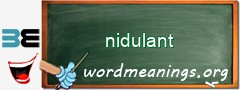 WordMeaning blackboard for nidulant